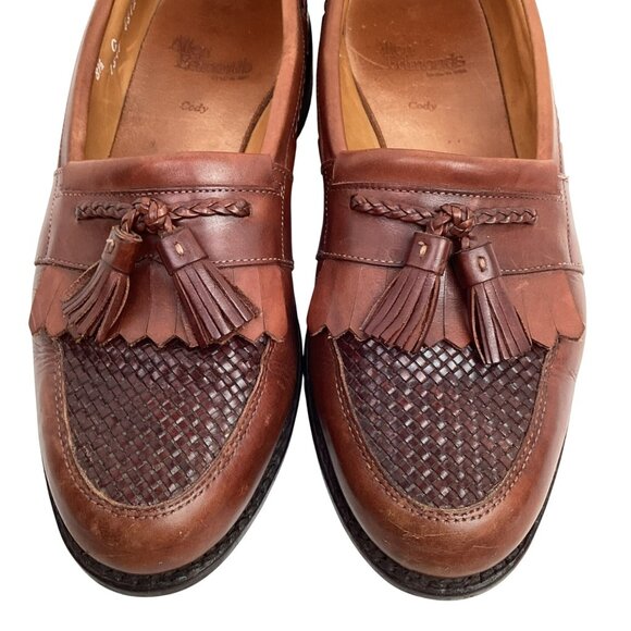 Handcrafted Allen Edmonds Cody Kiltie Tassel Loafers Woven Leather Dress Shoes M main image 16